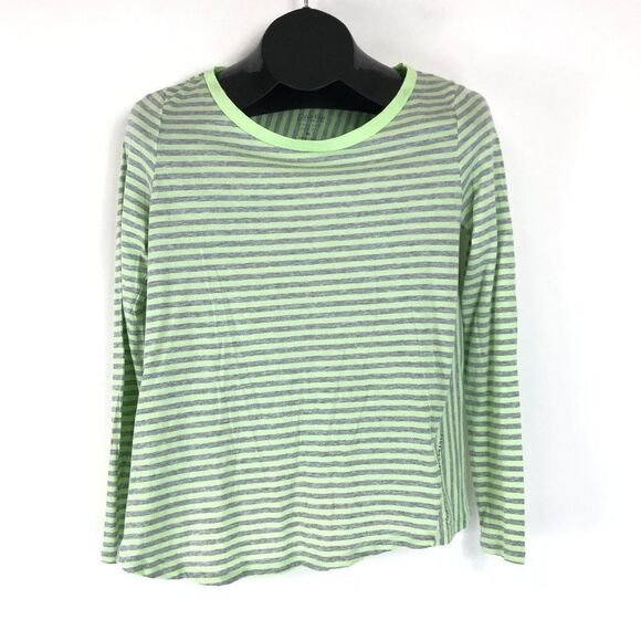 Calvin Klein Performance Open Back Striped Tee Women’s XS Quick Dry Pima Cotton - Picture 1 of 12